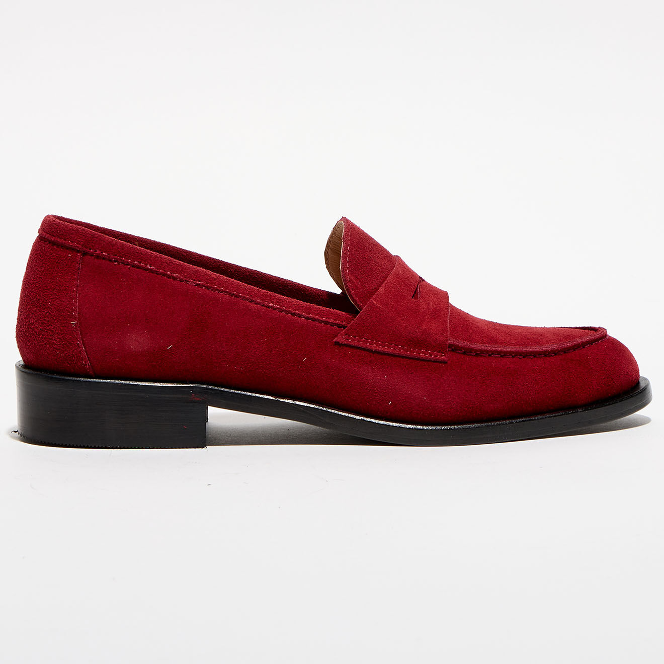 Apologie Mocassins en Velours de Cuir Juliette framboise