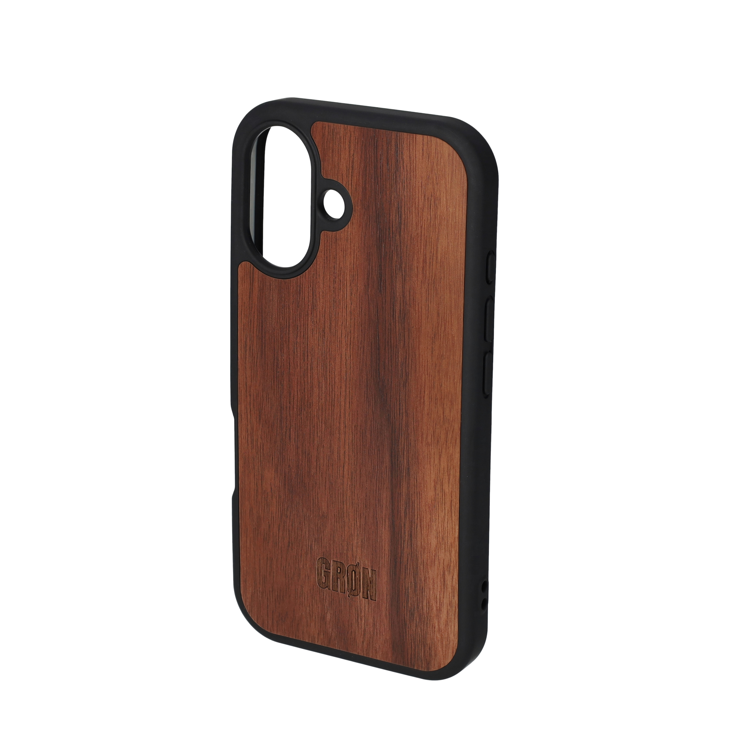 iPhone 16 Holz Handy Hülle MagSafe Bumper Case - Walnuss