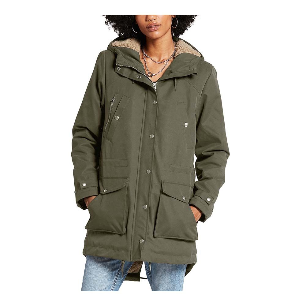 Volcom WALK ON BY 5K - Parka Femme army green combo