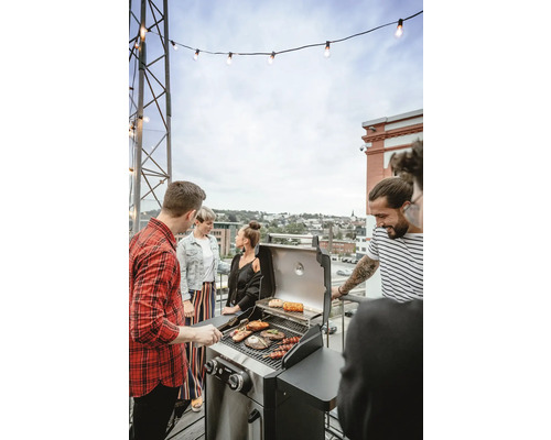 Enders eFlow Pro 2 Turbo 3 W elektrische grill inclusief dekselthermometer, vetopvangbak, grillrooster, zijplank, netsnoer, warmhoudrek, zilver