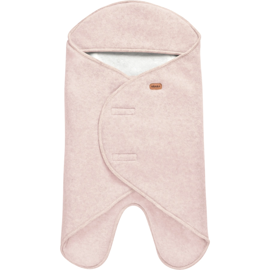 BEABA Babydecke Babynomade Doppelfleece puderrosa weiß 0 - 6