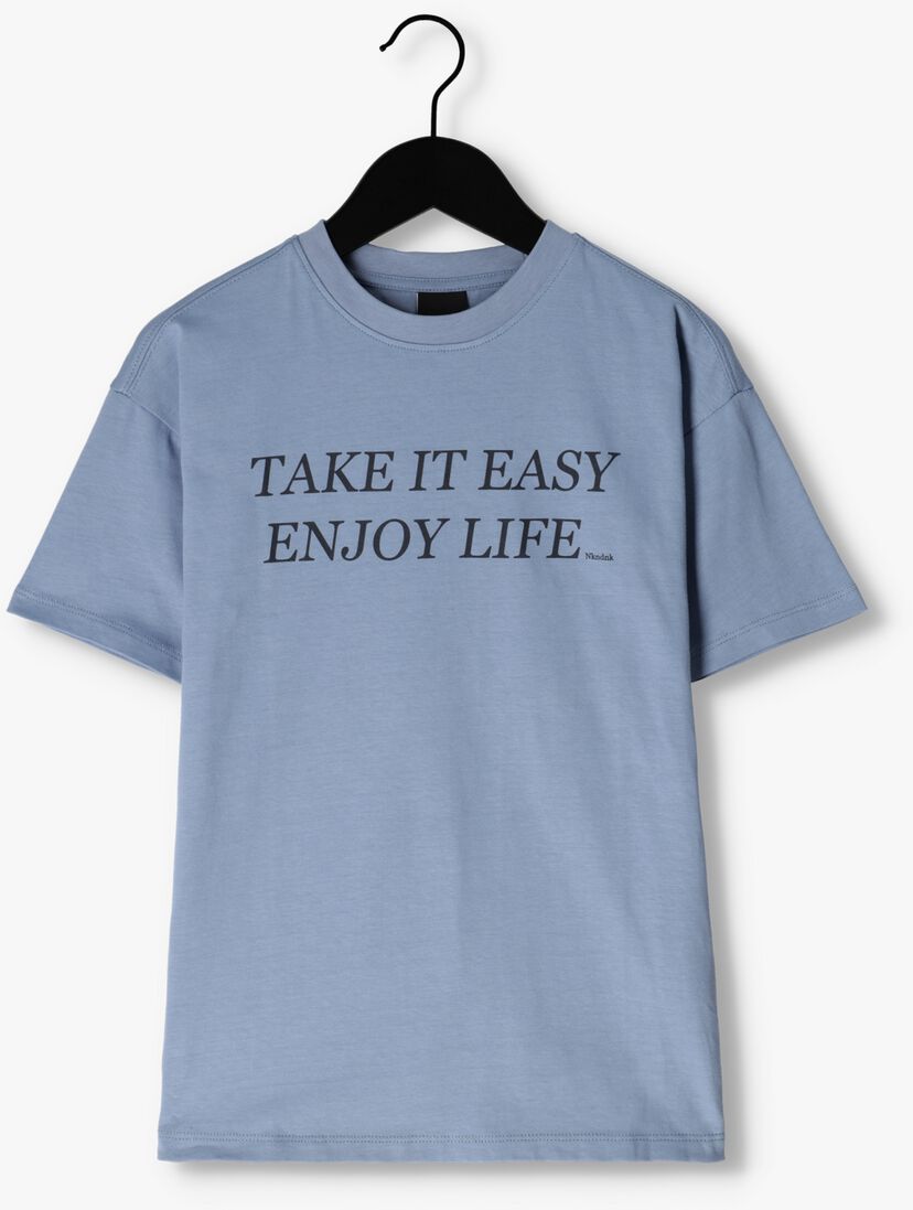 NIK & NIK blauwe nik & nik t-shirt take it easy t-shirt