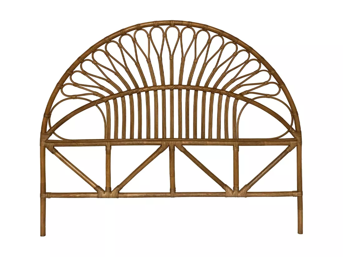 Tête de lit en rotin foncé L 140 x P3 x H115cm