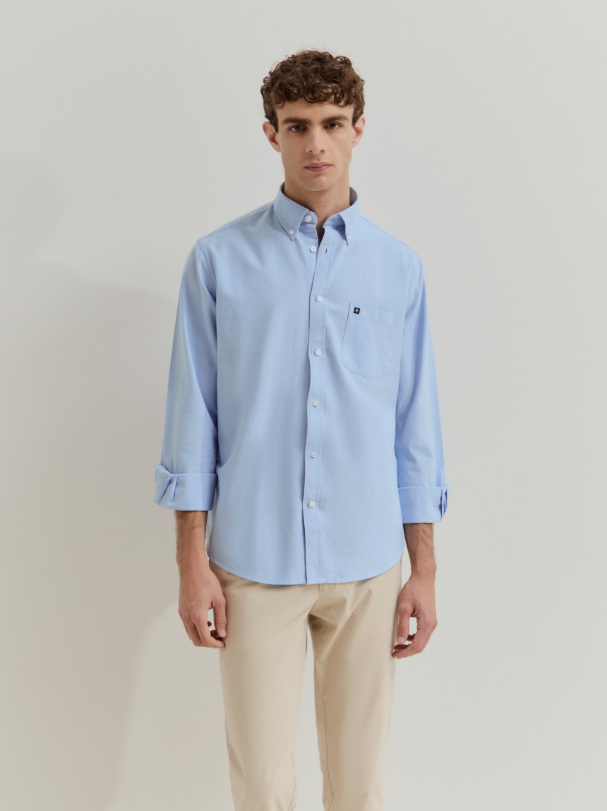 Camisa regular fit de algodão