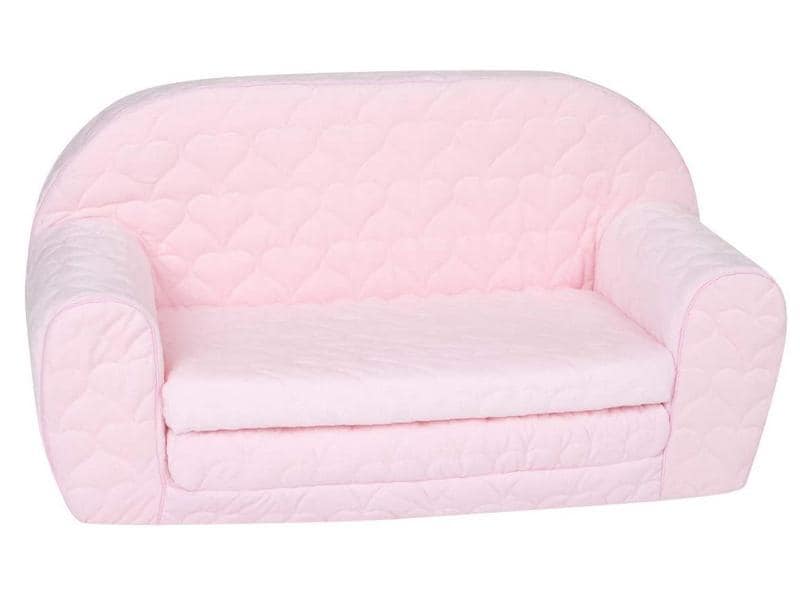 Knorrtoys Kindersofa Cosy Heart Rose Ausklappbares Kindersofa