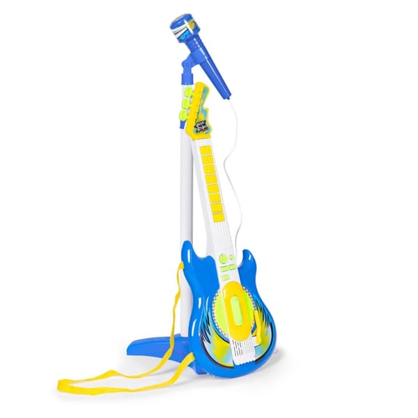 Elektrisk gitarmikrofonstativ sett for barn mp3 - blå