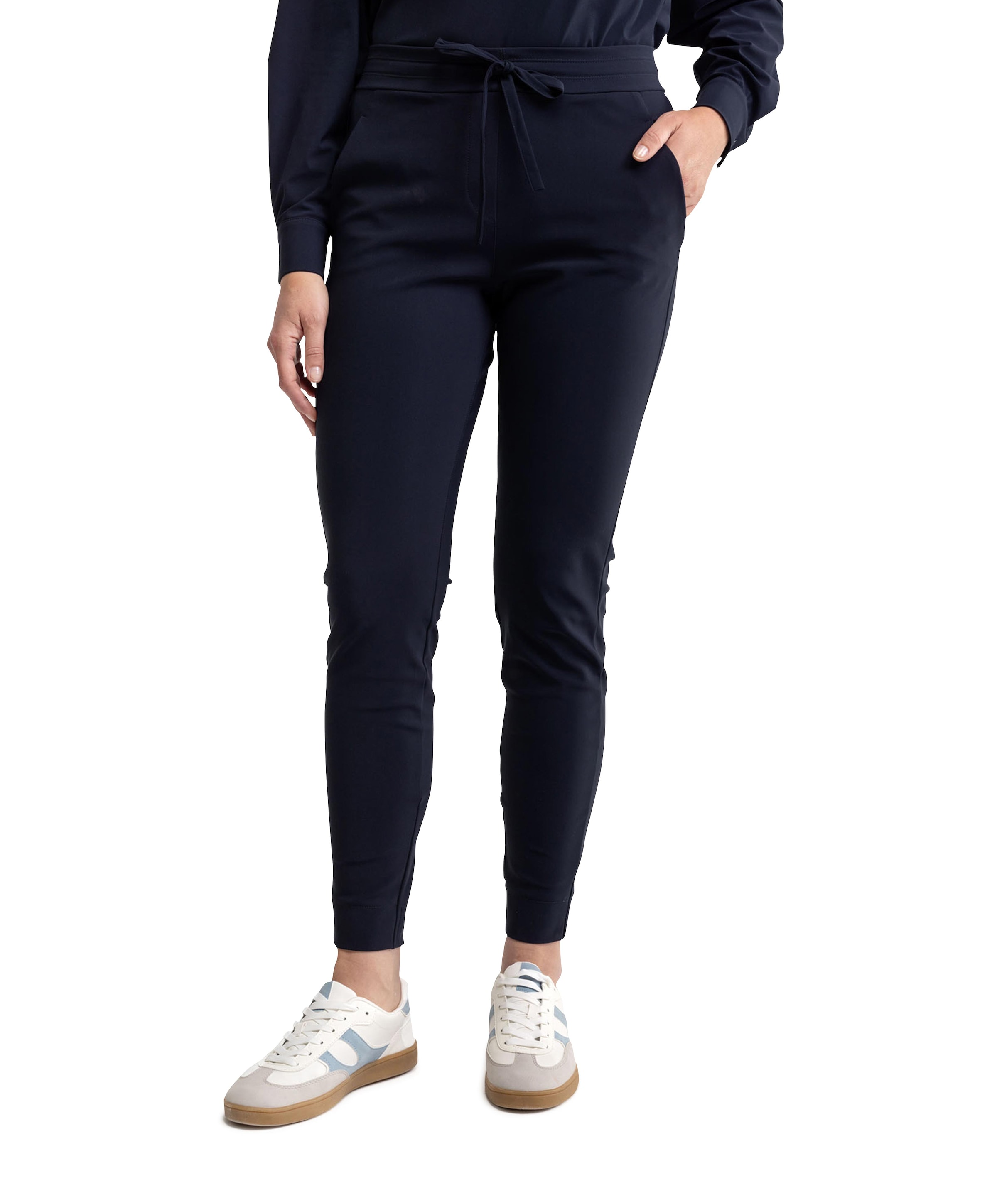 Studio Anneloes Downstairs bonded trousers blauw
