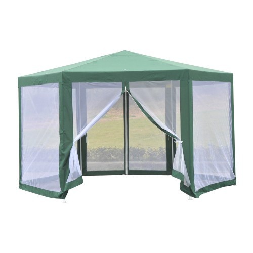 Tenda de jardim Outsunny Green com mosquiteiro