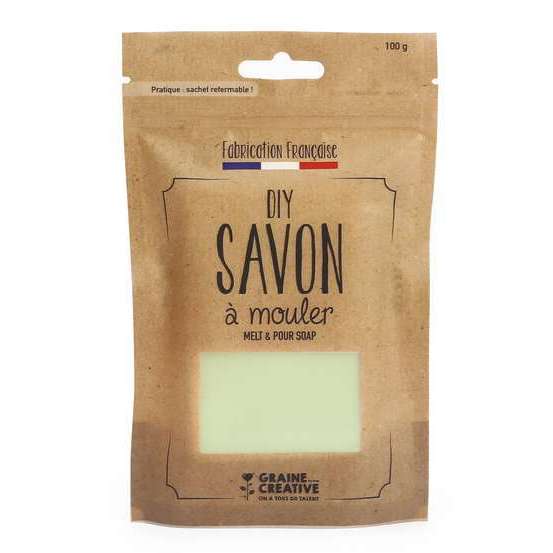 Pain de 100 g de savon opaque vert d'eau