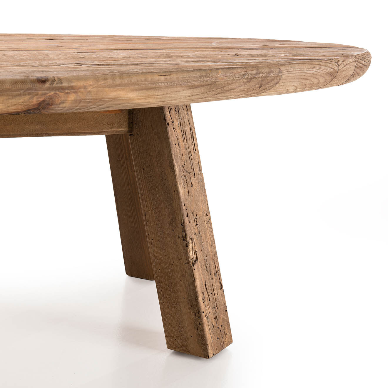 Macabane Table basse ovale Sandy bois naturel  - 139x60x35.5 cm