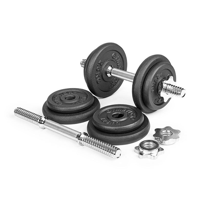 (14-tlg. Set) 20kg Verstellbares Hantelset Fitness Sport Gewichte mit Aufbewahrungskoffer - Schwarz
