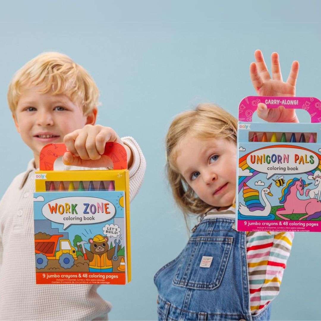 Ooly kleurboek met waskrijtjes unicorn pals - 9st