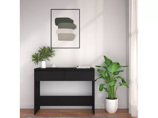 Table console Noir 100x35x76,5 cm Aggloméré
