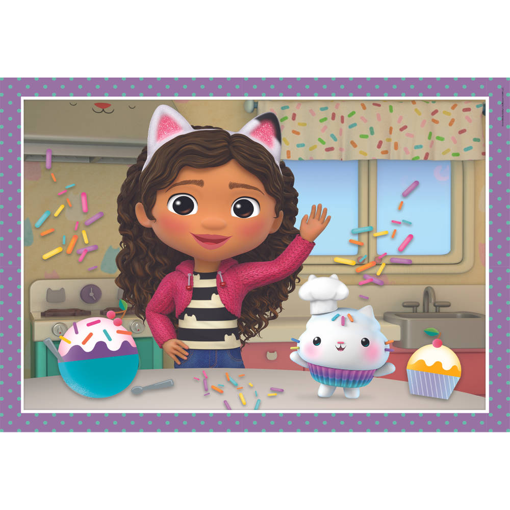 Clementoni Gabby’s Poppenhuis Super Color 4-in-1 puzzelset - 12 + 16 + 20 + 24 stukjes