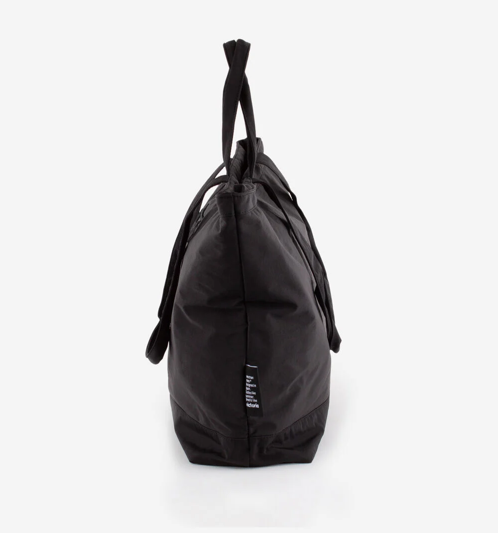 SAC SHOPPING NYLON BRODÉ Sac shopping pour femme NEGRO