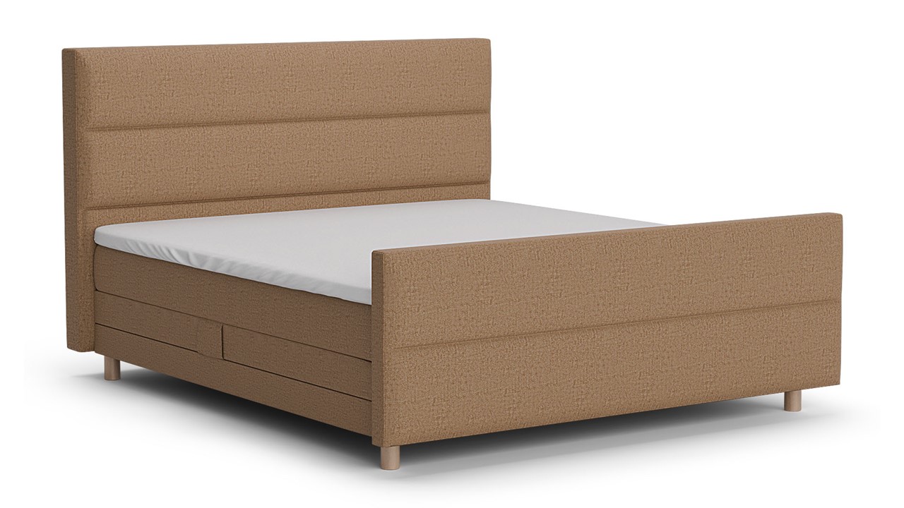Elektrische boxspring Mica - Soft touch mocha mousse