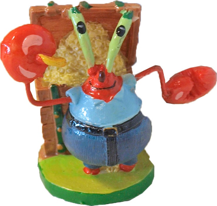 Penn-Plax aquarium decoratie Spongebob Mr. Krabs multi 7,5 x 3 x 10 cm