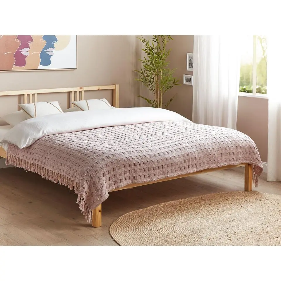 BERE - Bedsprei - Roze - 150 x 200 cm - Katoen