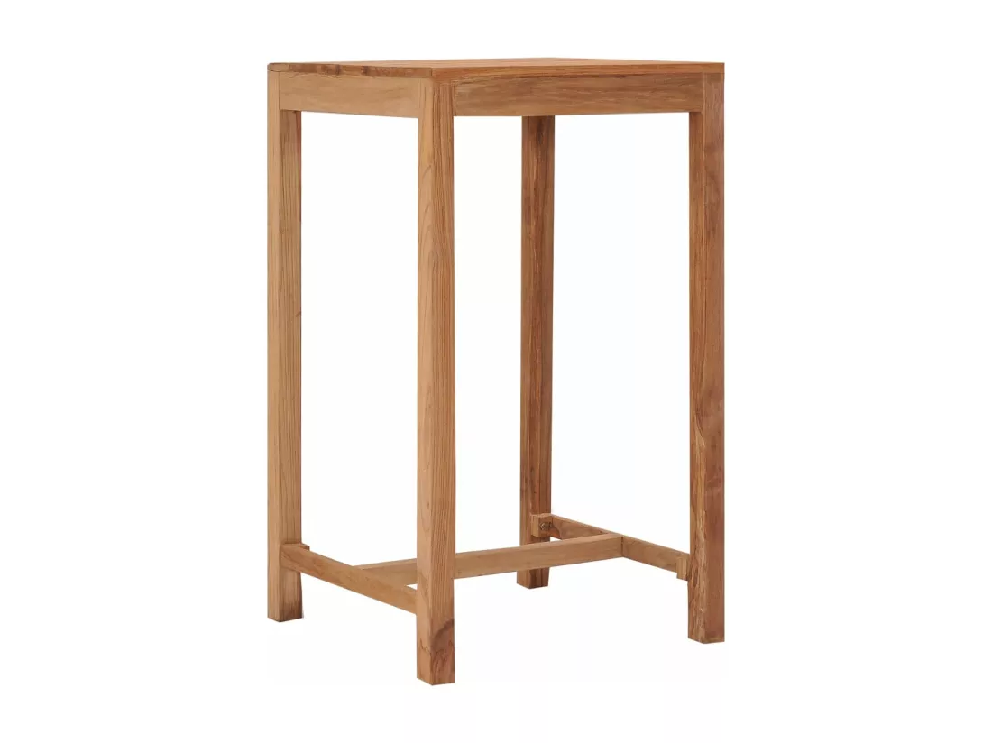 Prolenta Premium - Table de bar de jardin 60x60x105 cm bois de teck solide