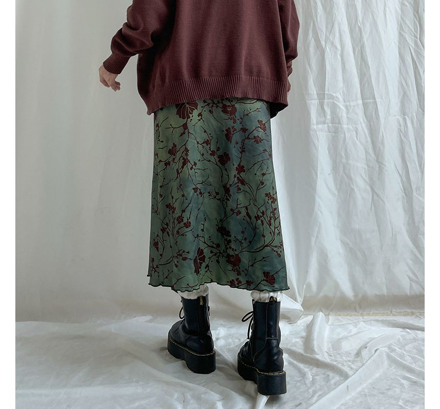 Sosana - Lage taille tie-dye midi-rok