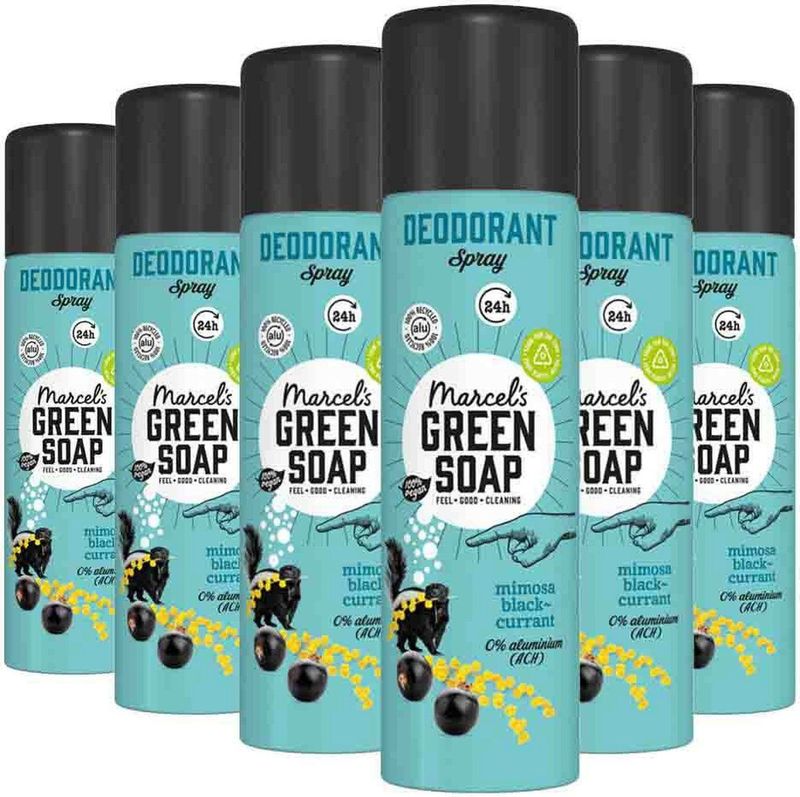 6x Marcel's Green Soap Deodorant Spray Vanilla Cherryblossom 150 ml