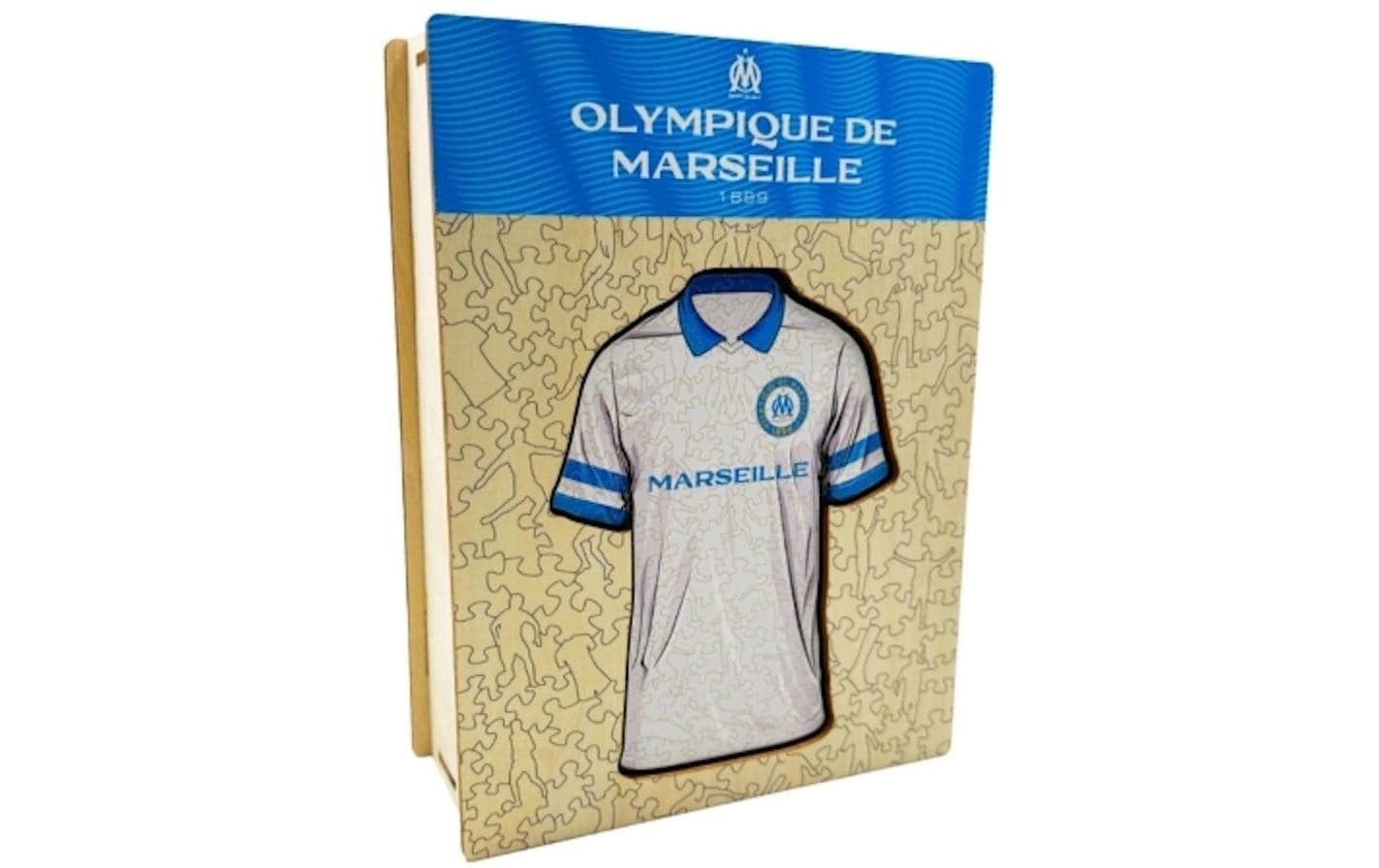 Olympique Marseille – TrikotOffizielles Holzpuzzle, Grösse M