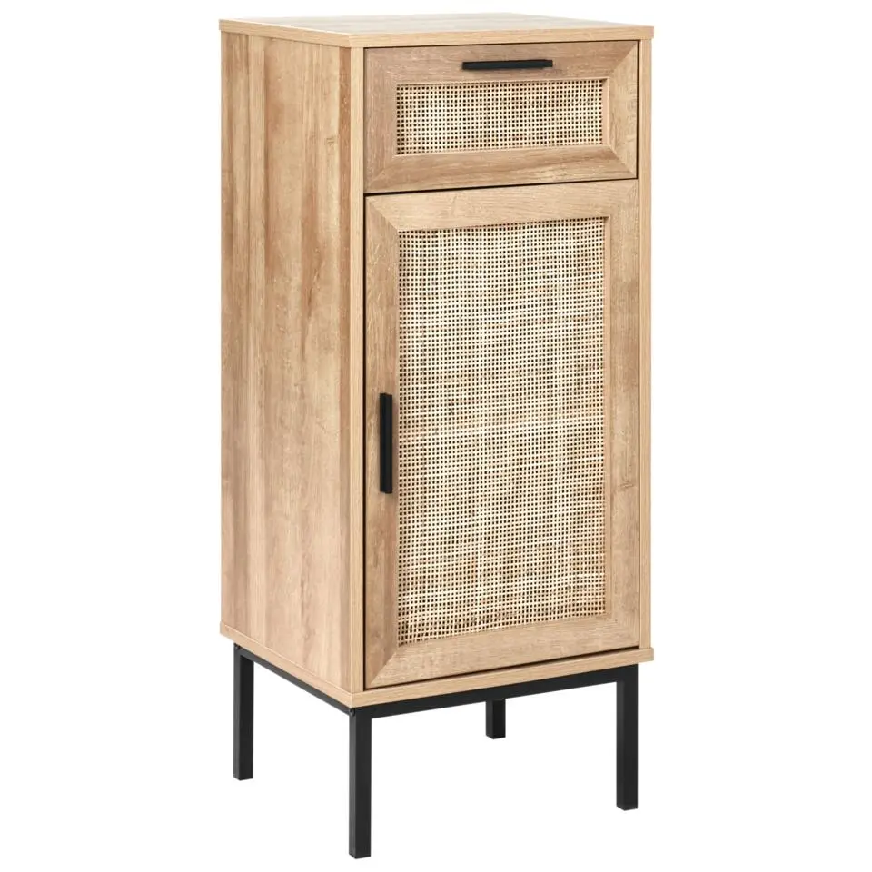 ROSELL - Staande badkamerkast - Lichthout - 40 x 92 cm - Vezelplaat