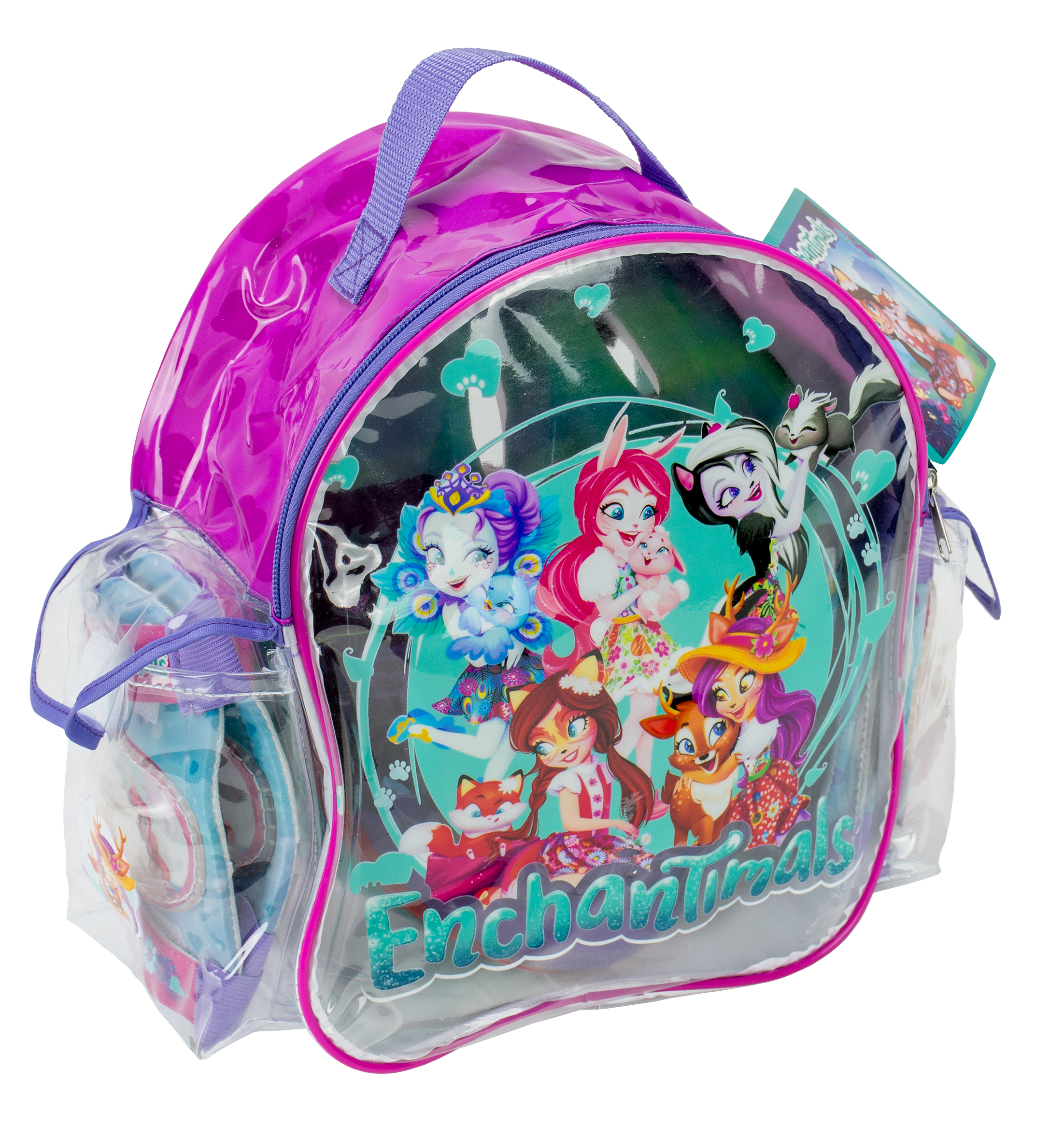 Mochila, capacete e equipamentos de proteção Enchantimals