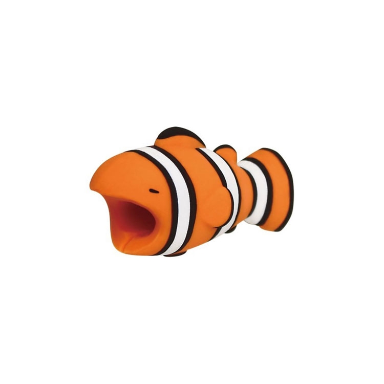 USB C / Lightning Kabel Bruchschutz / Halter / Kabelbeisser Clownfisch - Orange