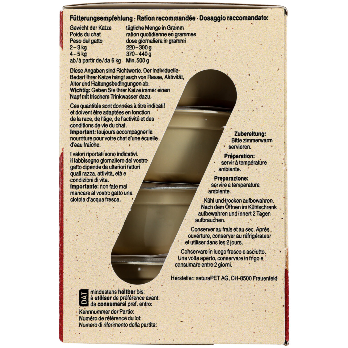 Naturaplus Katzenfutter Ragout Rind 4x85g