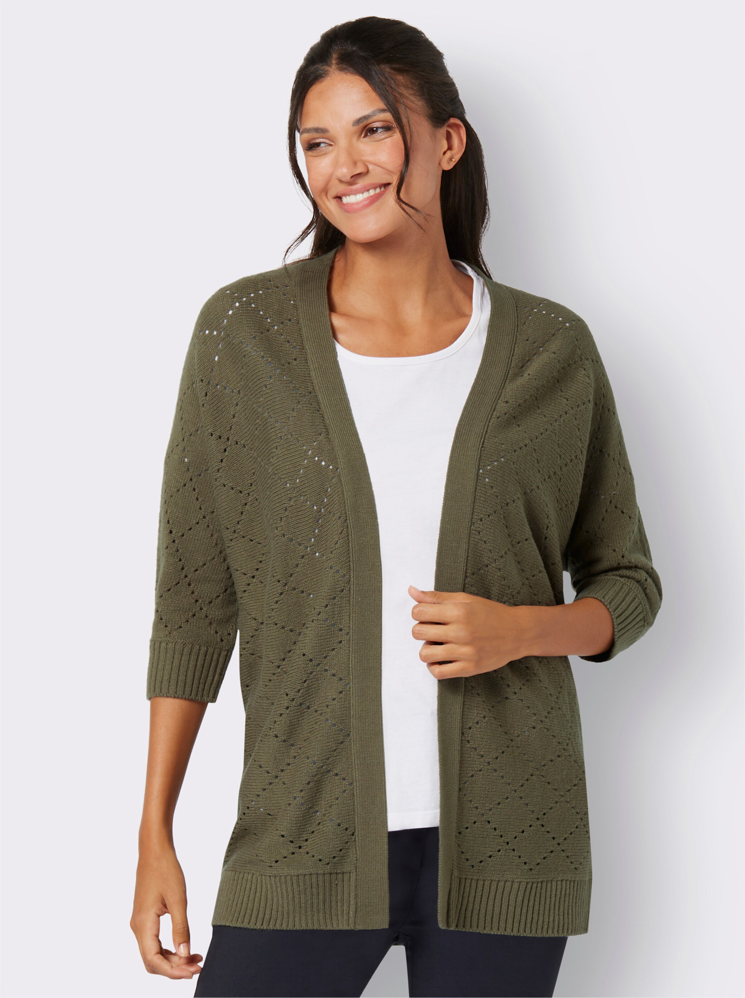 Ajourstrickjacke