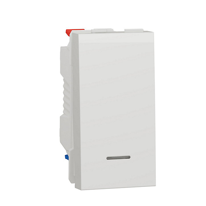 Mécanisme interrupteur va-et-vient à témoin 1 module Unica Pro Unica Pro blanc