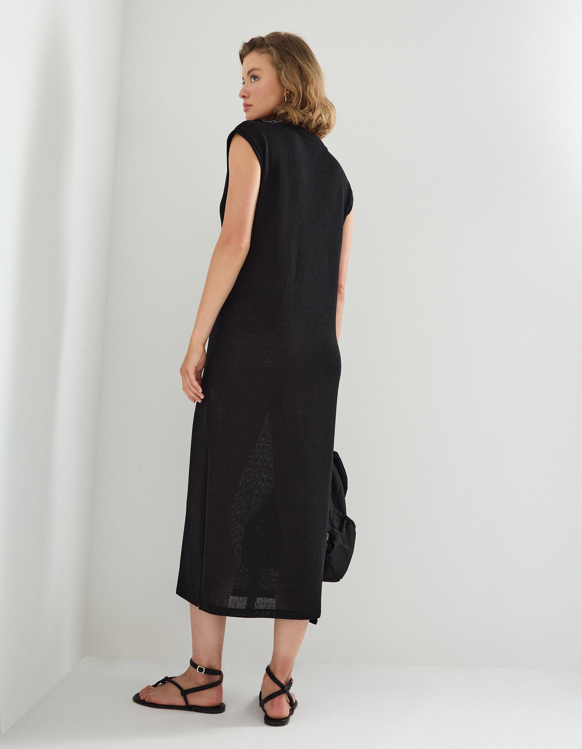 Vestido Comprido, Mulher, Preto