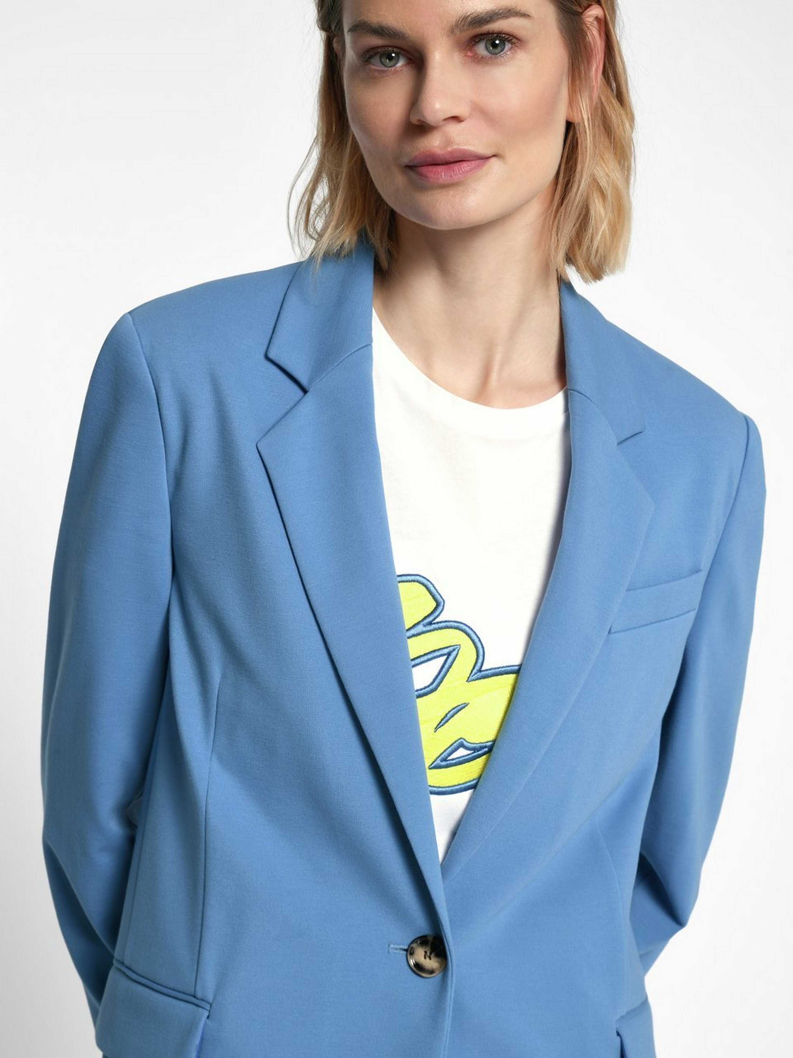 Jersey-Blazer im Oversized-Schnitt