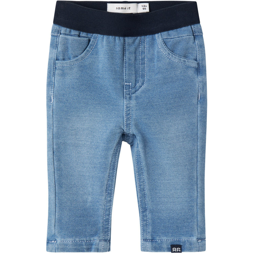 Køb Name It Light Blue Denim Light Silas Slim Sweat Jeans Noos