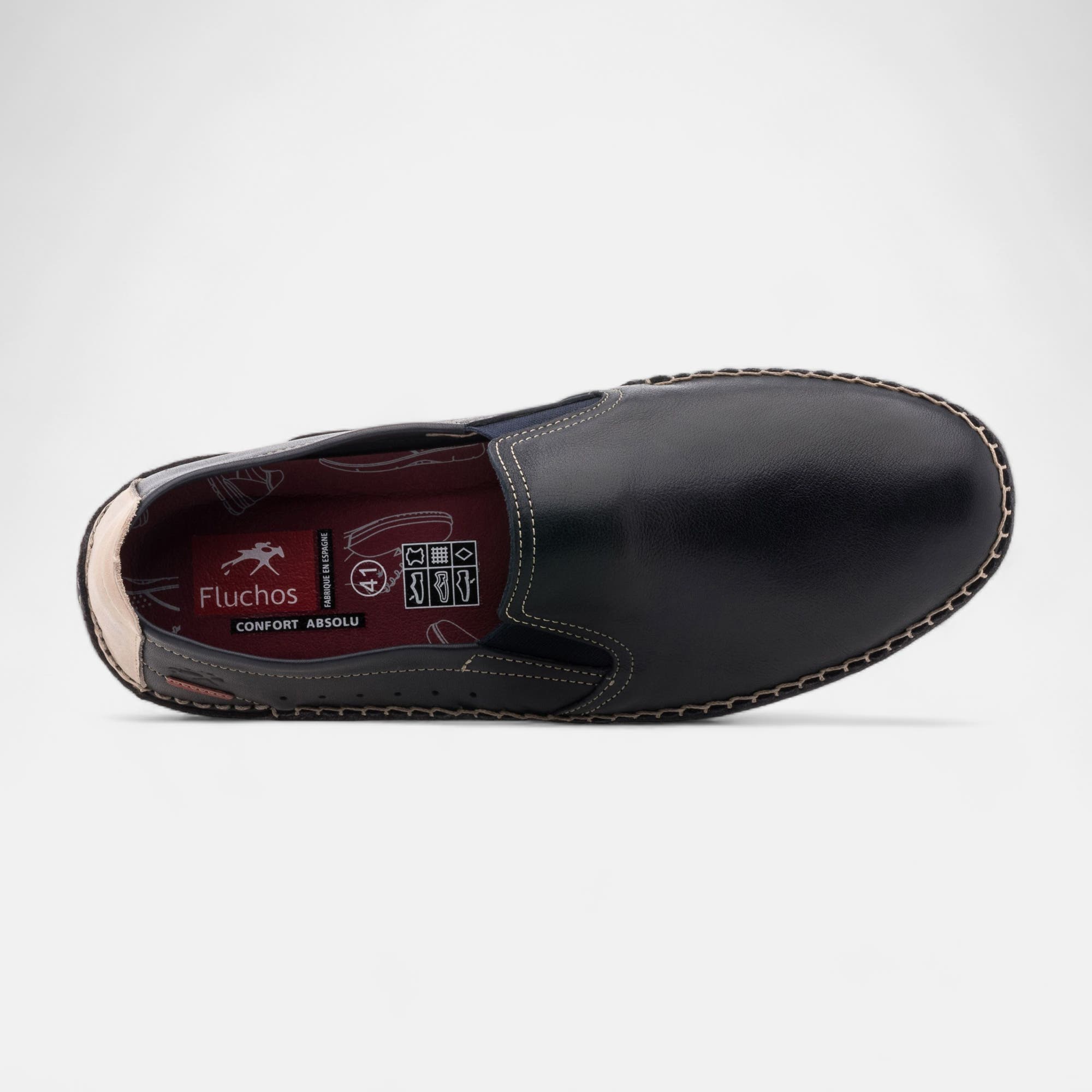 Mocassins Homme en cuir bleu marine