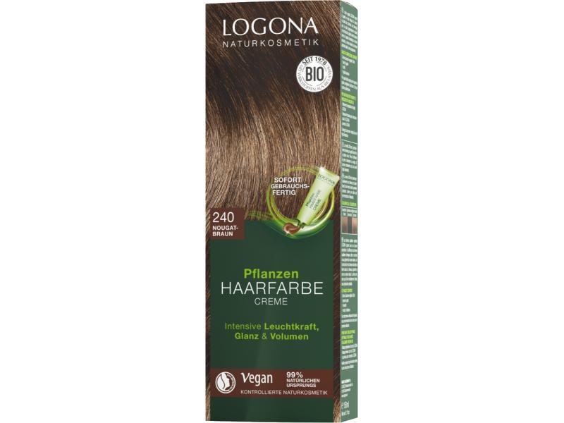 Logona Haarcoloration PHF 240 Nougatbraun 150 ml Haarfarbe-Creme natürlichen Ursprungs
