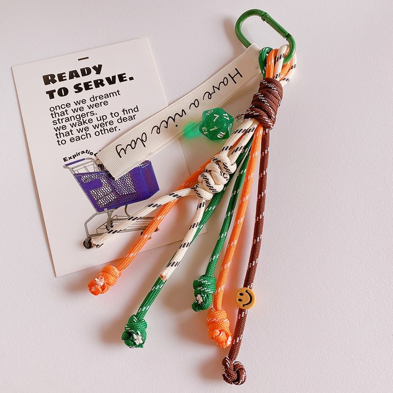 hemewlom - Smiley Knot Strap Bag Charm Sleutelhanger
