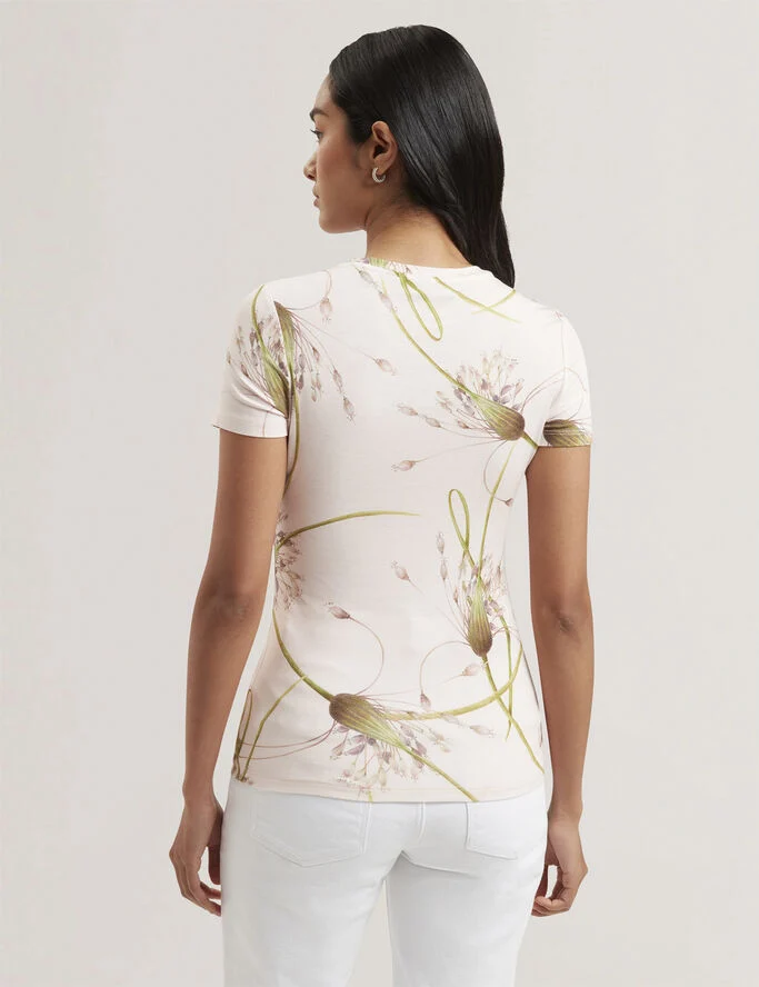 Ted Baker LEXIII Printed Fitted Tee Pink