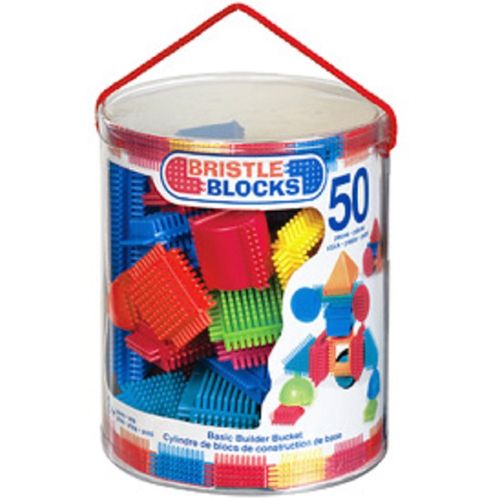 Bristle blocks bouwset in pot (50st)