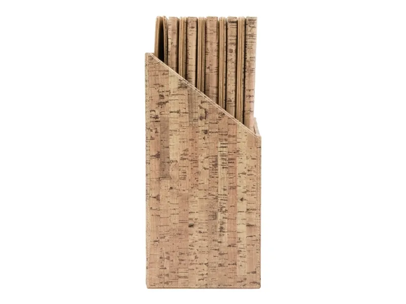 Securit® 10 x A4 KORK DESIGN vinkort i opbevaringsboks