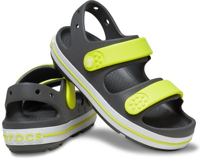 Crocs Crocband Cruiser Kids Sandaler, Slate Grey/Acidity