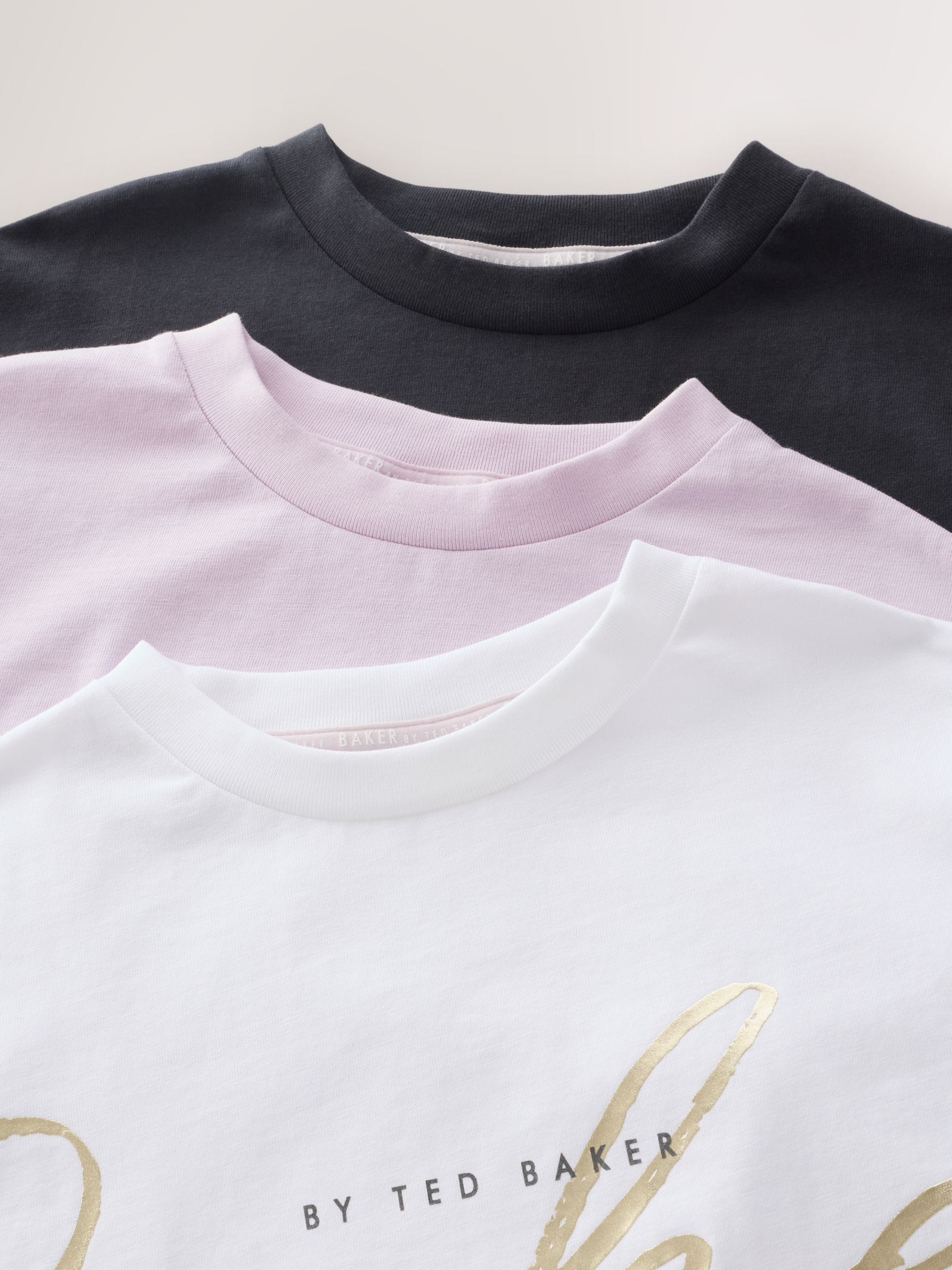 Zwart/lila - Baker by Ted Baker 3 Pack Oversized Graphic T-Shirts
