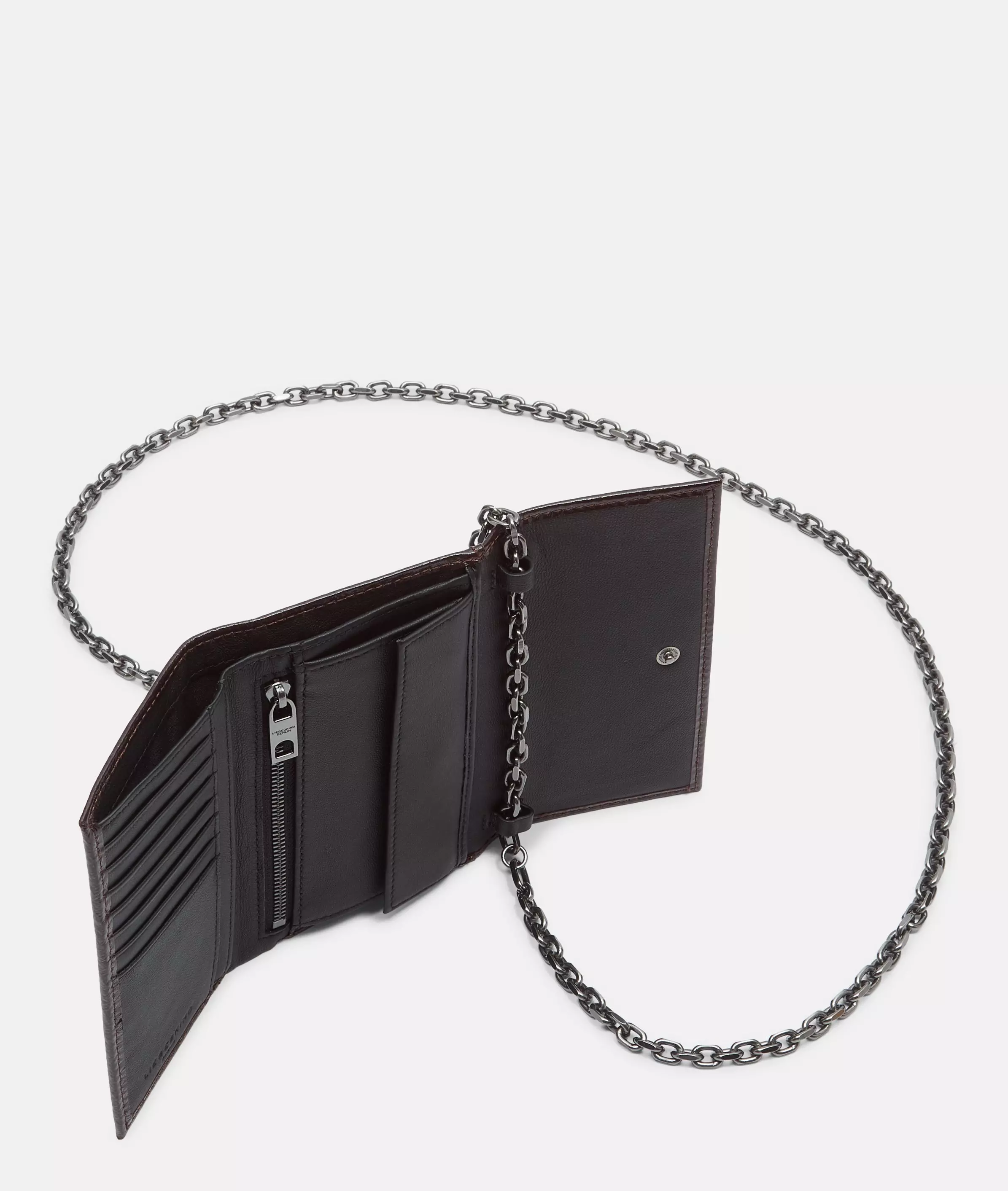 Malia wallet L Large wallet with chain strap made from cowhide