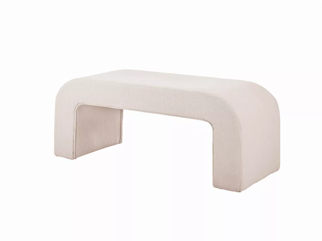 Banc en velours côtelé - Crème - CALVELO
