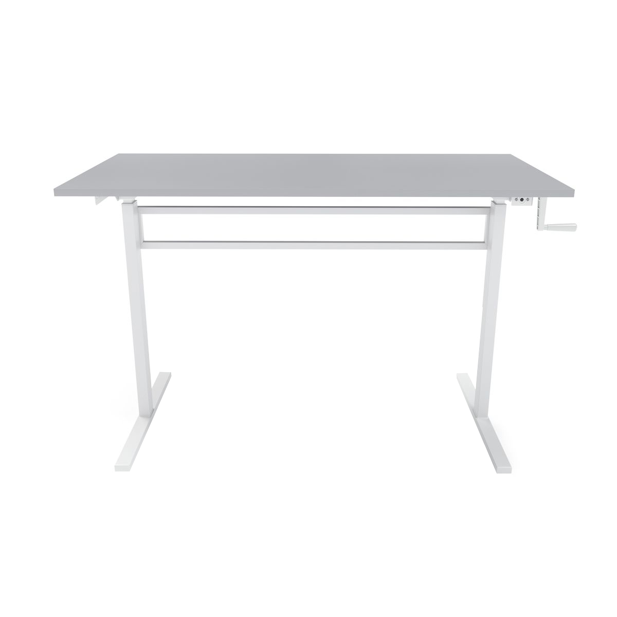 Stehpult manuell höhenverstellbar grau/weiss 120 x 60 cm