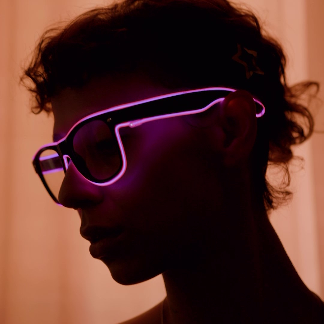 LED Party Brille Festival Leuchtbrille Verkleidungs Accessoire - Blau