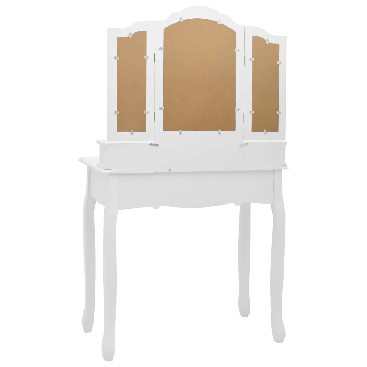 Helloshop26 Ensemble coiffeuse avec tabouret - Blanc