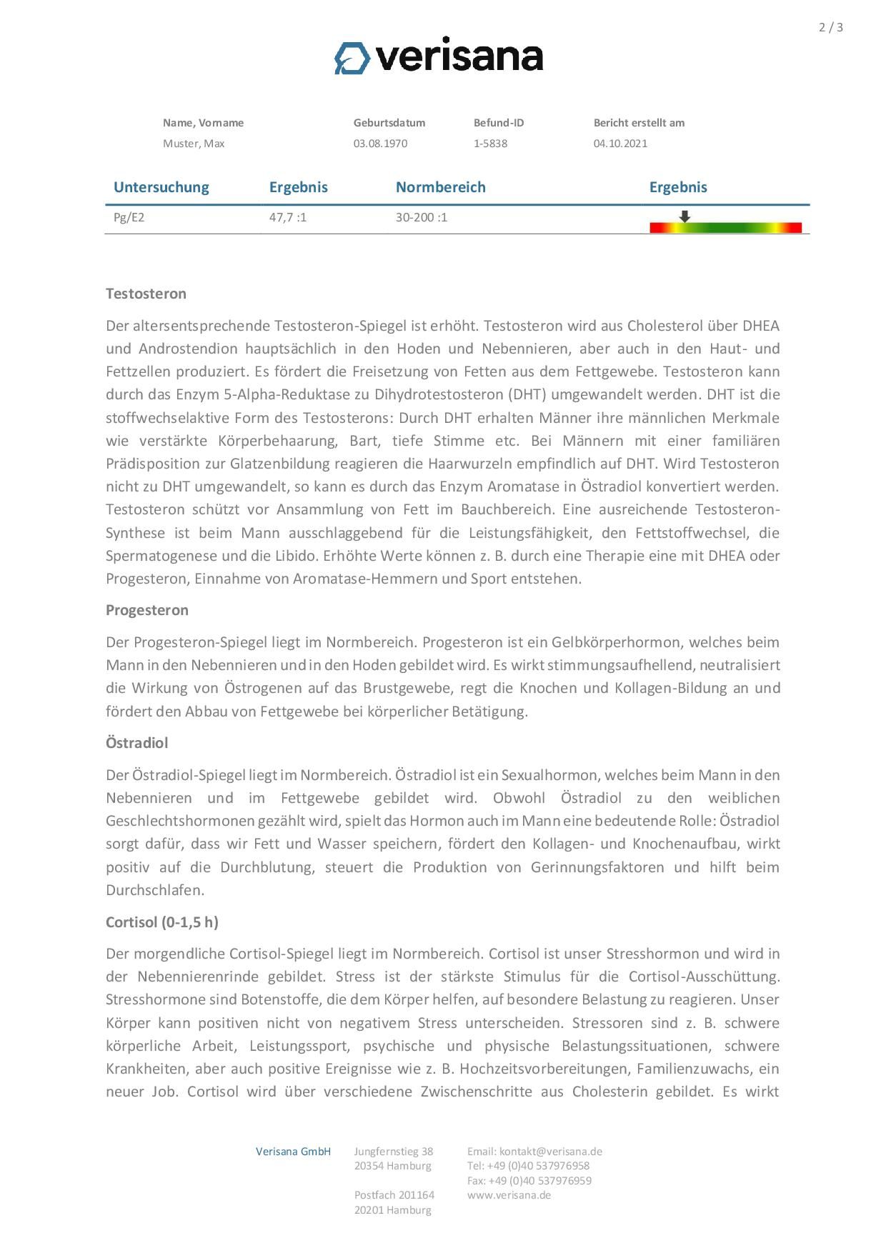 Verisana Hormonprofil Mann