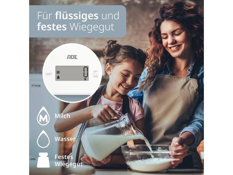 ADE Küchenwaage Julia Weiss Digitale Küchenwaage